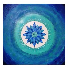 Blauwe Lotus Acryl