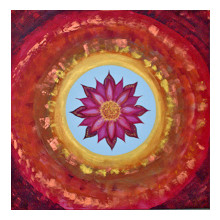 Lotus Rood Goud Acryl